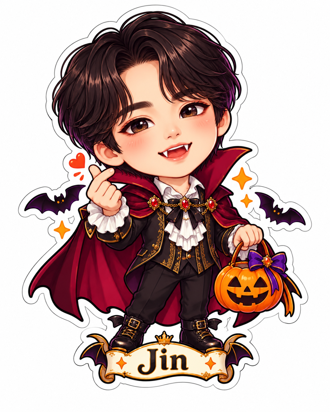Jin – Bora Boo Halloween Sticker